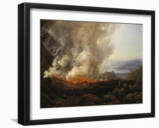 Vesuv Volcanic Eruption, 1826-Johan Christian Clausen Dahl-Framed Giclee Print