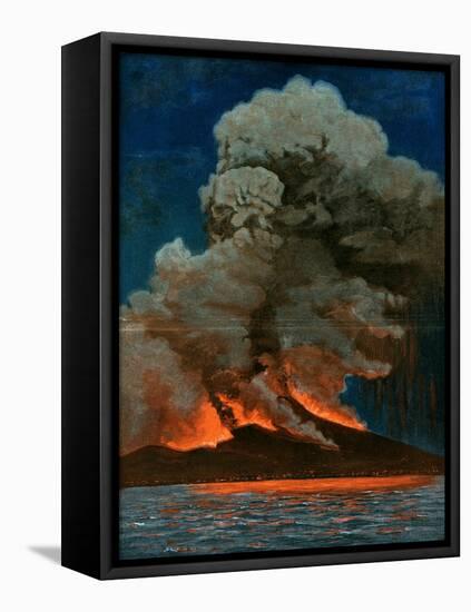 Vesuvius - Erupt 1872-W Kranz-Framed Stretched Canvas