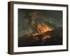 Vesuvius Erupting at Night, Observed by Elegant Gentlemen-Jacques Antoine Volaire-Framed Giclee Print