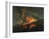 Vesuvius Erupting at Night, Observed by Elegant Gentlemen-Jacques Antoine Volaire-Framed Giclee Print