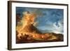 Vesuvius Erupting, with Sightseers in the Foreground-Pierre Jacques Volaire-Framed Giclee Print