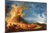 Vesuvius Erupting, with Sightseers in the Foreground-Pierre Jacques Volaire-Mounted Giclee Print