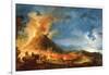 Vesuvius Erupting, with Sightseers in the Foreground-Pierre Jacques Volaire-Framed Giclee Print