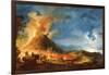 Vesuvius Erupting, with Sightseers in the Foreground-Pierre Jacques Volaire-Framed Giclee Print