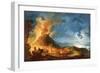 Vesuvius Erupting, with Sightseers in the Foreground-Pierre Jacques Volaire-Framed Giclee Print