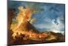 Vesuvius Erupting, with Sightseers in the Foreground-Pierre Jacques Volaire-Mounted Giclee Print