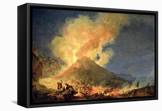 Vesuvius Erupting-Pierre Jacques Volaire-Framed Stretched Canvas