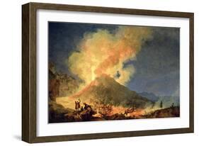 Vesuvius Erupting-Pierre Jacques Volaire-Framed Giclee Print