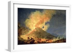 Vesuvius Erupting-Pierre Jacques Volaire-Framed Giclee Print