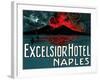 Vesuvius, Excelsior Hotel, Naples-null-Framed Art Print