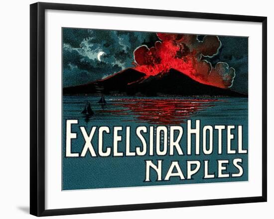 Vesuvius, Excelsior Hotel, Naples-null-Framed Art Print