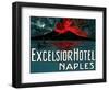 Vesuvius, Excelsior Hotel, Naples-null-Framed Art Print