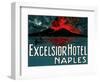 Vesuvius, Excelsior Hotel, Naples-null-Framed Art Print