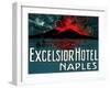 Vesuvius, Excelsior Hotel, Naples-null-Framed Art Print