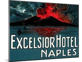 Vesuvius, Excelsior Hotel, Naples-null-Mounted Art Print