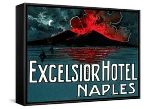 Vesuvius, Excelsior Hotel, Naples-null-Framed Stretched Canvas