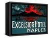 Vesuvius, Excelsior Hotel, Naples-null-Framed Stretched Canvas