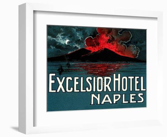 Vesuvius, Excelsior Hotel, Naples-Found Image Press-Framed Giclee Print