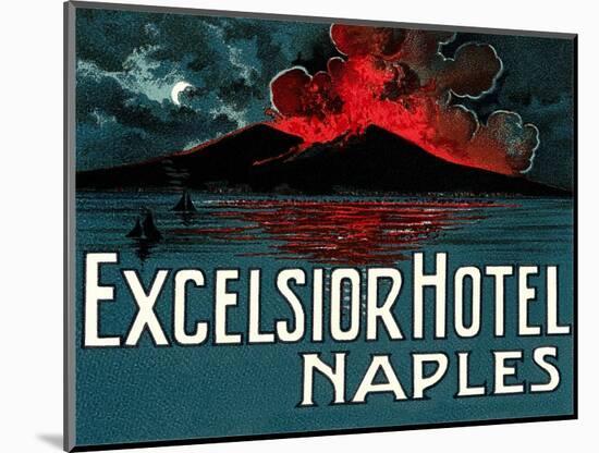 Vesuvius, Excelsior Hotel, Naples-Found Image Press-Mounted Giclee Print