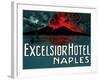 Vesuvius, Excelsior Hotel, Naples-Found Image Press-Framed Giclee Print