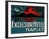 Vesuvius, Excelsior Hotel, Naples-Found Image Press-Framed Giclee Print