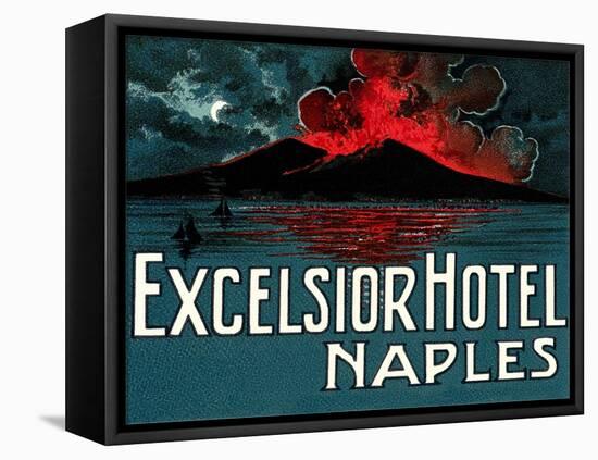 Vesuvius, Excelsior Hotel, Naples-Found Image Press-Framed Stretched Canvas