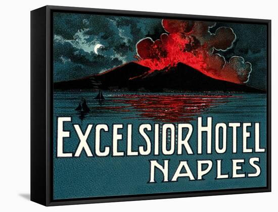 Vesuvius, Excelsior Hotel, Naples-Found Image Press-Framed Stretched Canvas