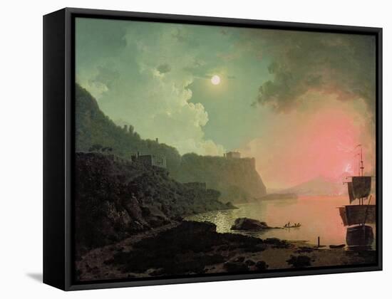 Vesuvius from Posillipo, C.1788 (Oil on Panel)-Joseph Wright Of Derby-Framed Stretched Canvas