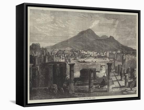 Vesuvius, from the Forum, Pompeii-null-Framed Stretched Canvas