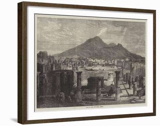 Vesuvius, from the Forum, Pompeii-null-Framed Giclee Print