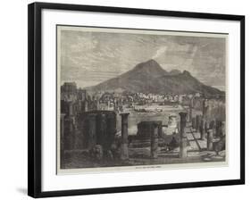 Vesuvius, from the Forum, Pompeii-null-Framed Giclee Print