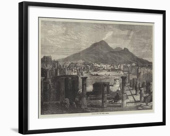 Vesuvius, from the Forum, Pompeii-null-Framed Giclee Print