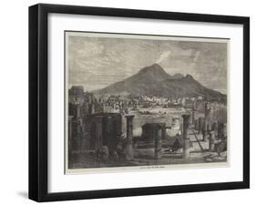 Vesuvius, from the Forum, Pompeii-null-Framed Giclee Print