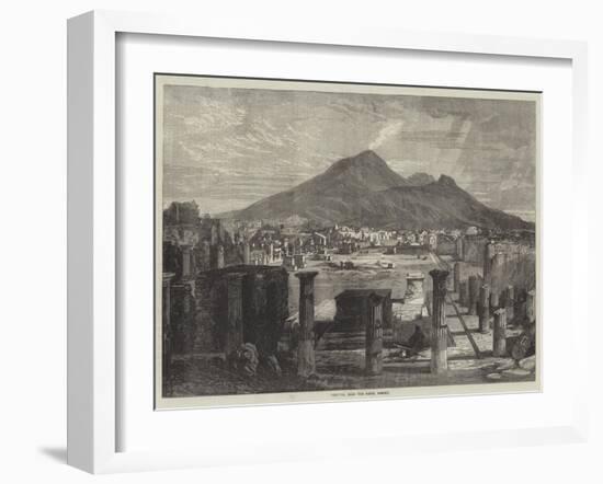 Vesuvius, from the Forum, Pompeii-null-Framed Giclee Print