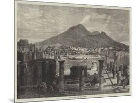 Vesuvius, from the Forum, Pompeii-null-Mounted Giclee Print