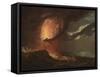 Vesuvius in Eruption, with a View over the Islands in the Bay of Naples-Joseph Wright of Derby-Framed Stretched Canvas