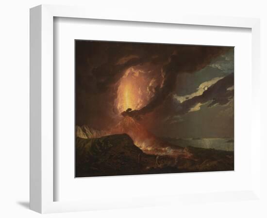 Vesuvius in Eruption, with a View over the Islands in the Bay of Naples-Joseph Wright of Derby-Framed Giclee Print