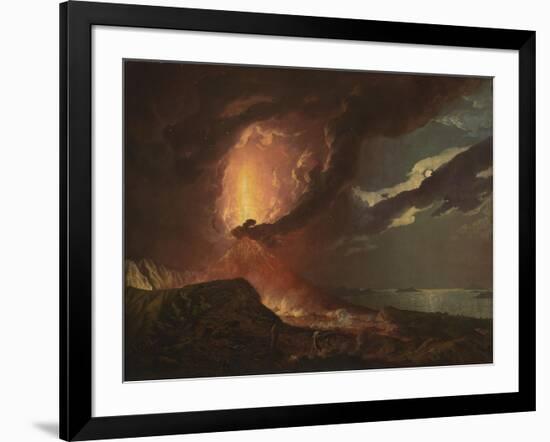 Vesuvius in Eruption, with a View over the Islands in the Bay of Naples-Joseph Wright of Derby-Framed Giclee Print