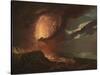 Vesuvius in Eruption, with a View over the Islands in the Bay of Naples-Joseph Wright of Derby-Stretched Canvas