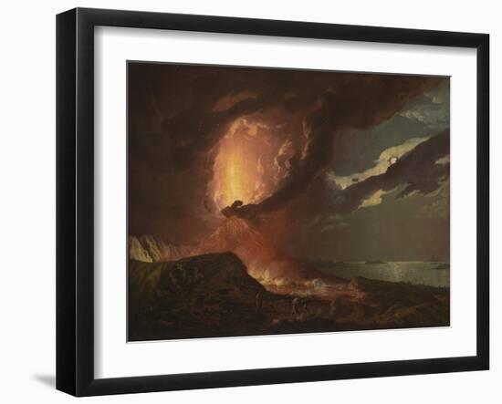 Vesuvius in Eruption, with a View over the Islands in the Bay of Naples-Joseph Wright of Derby-Framed Giclee Print