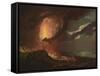 Vesuvius in Eruption, with a View over the Islands in the Bay of Naples-Joseph Wright of Derby-Framed Stretched Canvas