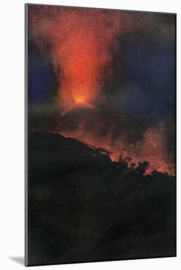 Vesuvius Night 1905-null-Mounted Art Print