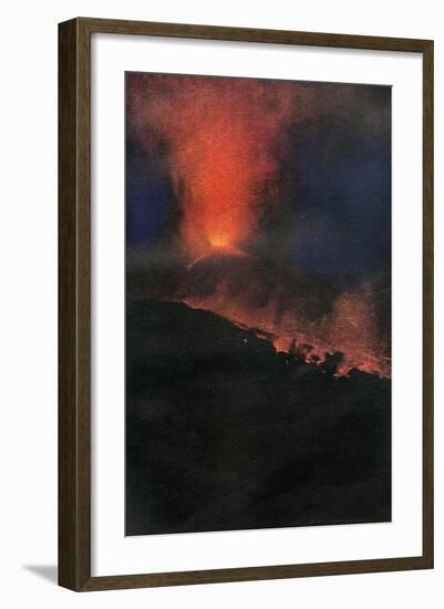 Vesuvius Night 1905-null-Framed Art Print