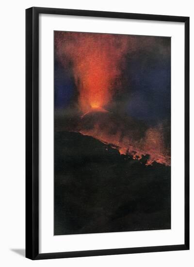 Vesuvius Night 1905-null-Framed Art Print
