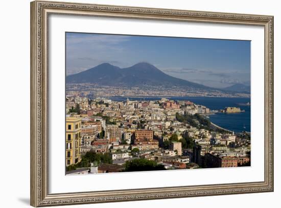 Vesuvius Viewed Acroos Naples-Charles Bowman-Framed Photographic Print