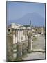 Vesuvius Volcano from Ruins of Forum Buildings in Roman Town, Pompeii, Campania, Italy-Tony Waltham-Mounted Photographic Print