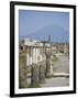 Vesuvius Volcano from Ruins of Forum Buildings in Roman Town, Pompeii, Campania, Italy-Tony Waltham-Framed Photographic Print