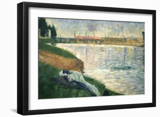 Vetements Sur L'Herbe (Clothes on the Grass), 1883-Georges Seurat-Framed Giclee Print
