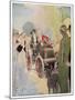 Veteran Car is Admired by Passers-By in the Champs Elysees Paris-Ren? Vincent-Mounted Art Print