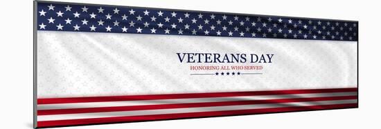 Veterans Day Banner Background. National Holiday of the Usa.-Maksim Prasolenko-Mounted Photographic Print